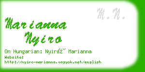 marianna nyiro business card